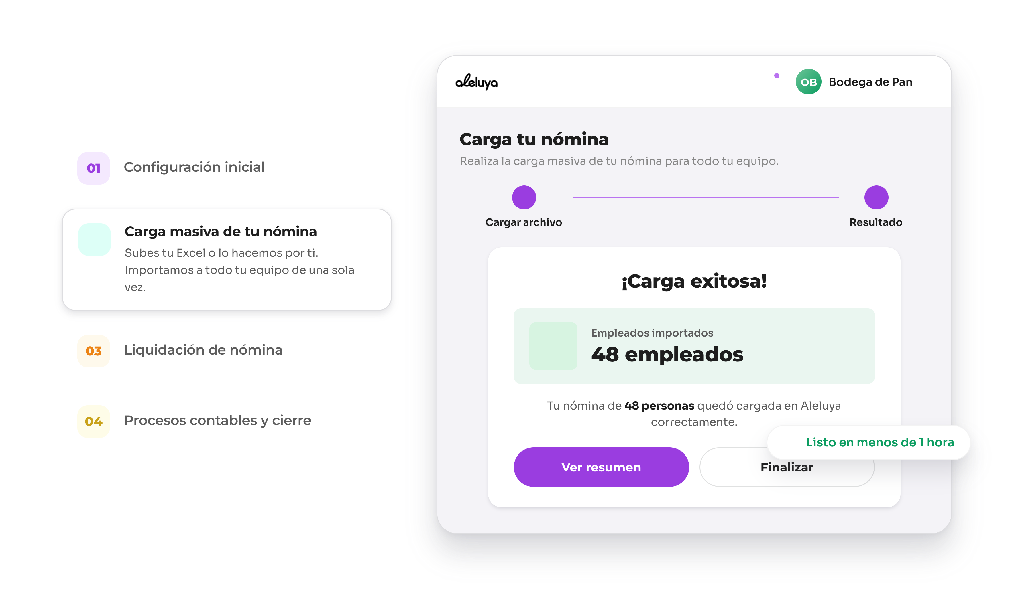 Proceso de migración a Aleluya